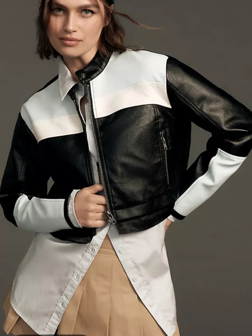 Anthropologie Maeve Faux Leather Jacket